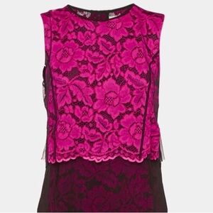 Sandro Paris Layered Floral Lace Top — Size 1 (US XS/S)